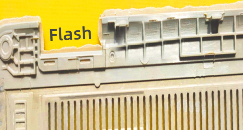 Injection molding mold defect example